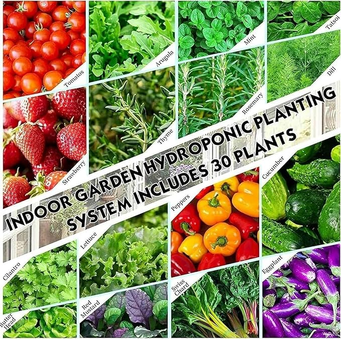 Hydroponic Cultivation Kits 15/20/25/30 Ways Kit Cultivation of Hydroponic Tower Aquapon Plant Planting System with Moisturizing Pump Adapter Network Pots