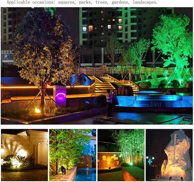 Outdoor Spotlights - LED Floodlights Spotlight Beam Light IP65 Waterproof LED Tree Lights Garden Villa Courtyard Lawn Lights Park Exterior Wall Landscape Light(Red30W(220V))