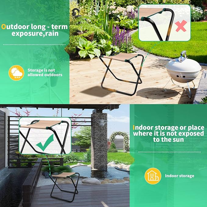 Kitness 9 PCS All-in-One Garden Tools Set Heavy-Duty Cast-Aluminum Gardening Kit with Folding Stool Seat and Detachable Canvas Tool Bag Durable Hand Tools Gift Set for Gardening Lovers