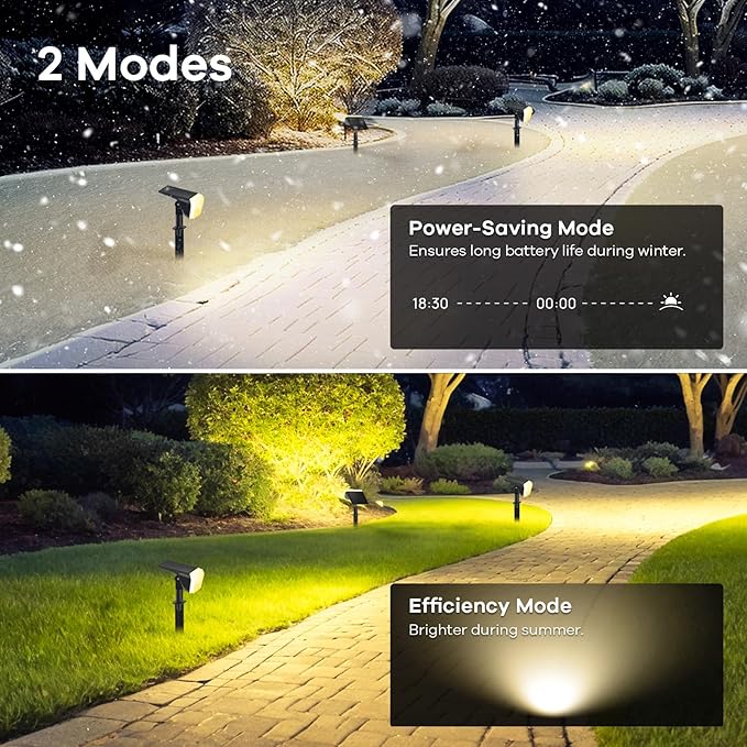 Linkind 6 Pack Solar Lights Outdoor StarRayS &amp 6 Pack Warm White Spotlight SP004