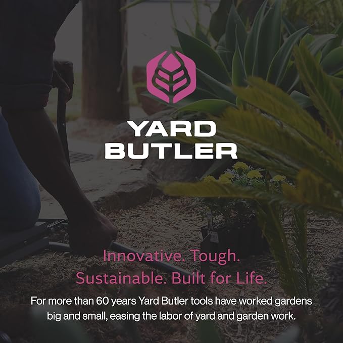 Yard Butler Terra Garden Hand Tools - Weeding Hand Tiller Tool for Efficient Gardening - Weed Remover Tool for Lawn &amp Garden Care - Durable Gardening Accessory Mattock