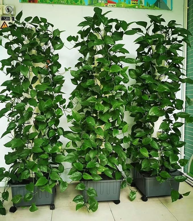 S Hydroponic Cultivation Kits Interior Cultivation Vertical Cultivation Tower 15 Layers Sites for 45 Plants with Herbal Mobile Water Tank Pump ~/