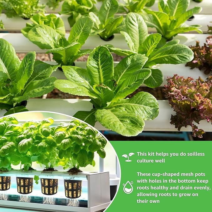1.5inch Hydroponics Cubes 72 Set Cubes with 72 Net Cups 30 Label Good Absorption Hydroponics Mesh Net Cup Kit for Hydroponics Soilless Cultivation Seedlings Cuttings Clone Plants
