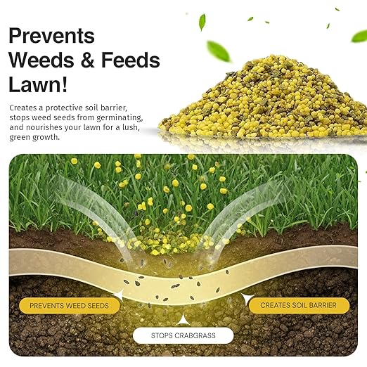 13-0-10 Pre-Emergent Lawn Fertilizer (50 lbs.) - Prevents Crabgrass &amp Weeds - Dark Green Color - All Grass Types
