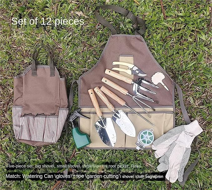 Garden Tool Set Large Capacity Multifunctional Gardening Storage Bag Oxford Apron Waterproof Gardening Shovel Tool kit for Women