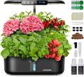 Ahopegarden Hydroponics Growing System kit: Indoor Herb Garden - 12 Pods Plant Germination Kit with LCD Display and LED Grow Light Smart Temp &amp Humidity Detection Planter Grower for Fresh Vegeta
