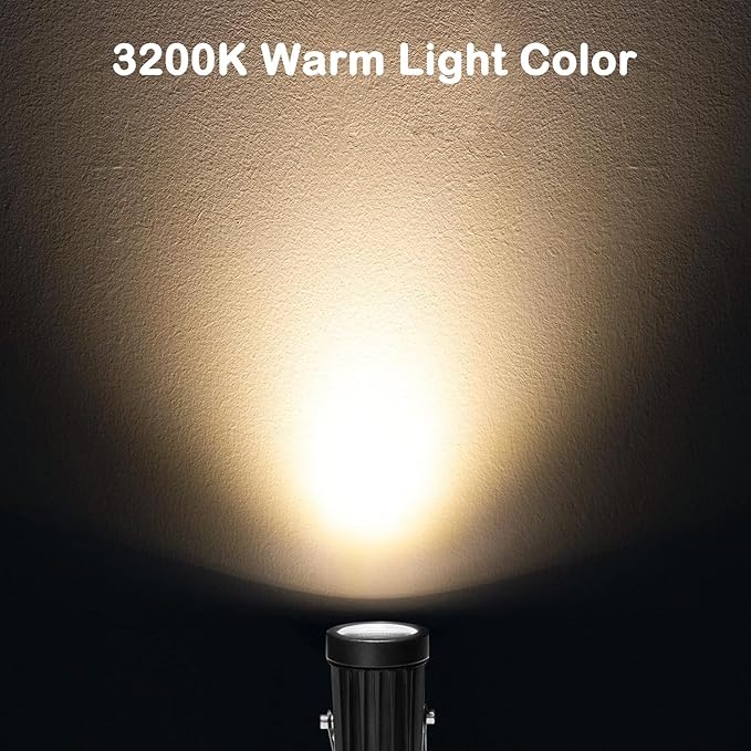 2 Pack LED Spot Lights Indoor Dimmable Accent Lighting Uplights with Remote 7.5 ft Cord Adjustable Warm White Aluminum Finish Up Light for Plants Art Decor (Including Base and Stake)