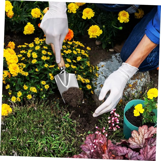Stainless Steel Garden Tool Set with Varied Shovels Rounded Edges Lightweight Comfortable Gardening Tools for Women Men Birthday Kit