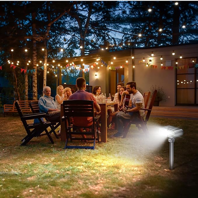 Solar Spot Lights Outdoor 3 Modes Motion Sensor Landscape Lights Waterproof IP67 LED Motion Security Solar Spotlights for Outside Yard Pathway Driveway Walkway 2 Pack