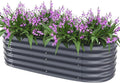 Raised Garden Bed 5x2x1.4 Ft Planter Box for Outdoor - Zinc-Aluminum-Magnesium Stainless Steel Durable Metal Garden Beds Kit for Vegetables Flowers Herbs and Succulents (Deep Grey)
