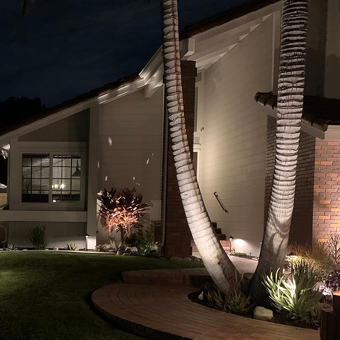 PRO-Trade Outdoor Spotlights - Premium Outdoor Landscape Lighting for Driveways Security and Landscaping - Adjustable Waterproof Weatherproof Wired Cast Aluminum Metal LED Area Lights (Bronze)