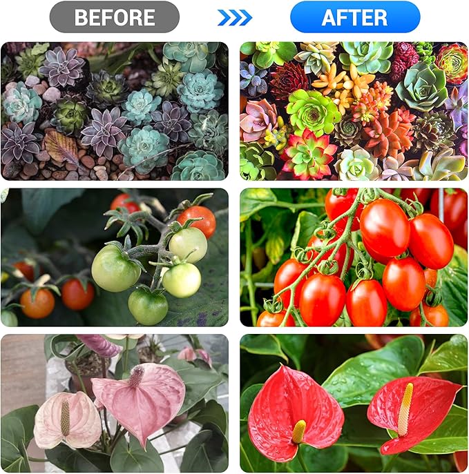 LED Grow Lights Strips for Indoor Plants 3 Working Modes &amp 10 Dimmable Levels Plant Lights with Auto Cycle Timer 3/9/12Hrs 36W Full Spectrum DIY Growing Lamps for Seedings Hydroponics 6 Strips