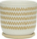 Generic 8 Planter W Saucer White