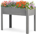 Raised Garden Bed with Legs 40x20x31'' Solid Wood Elevated Planter Box for Outdoor Backyard Patio