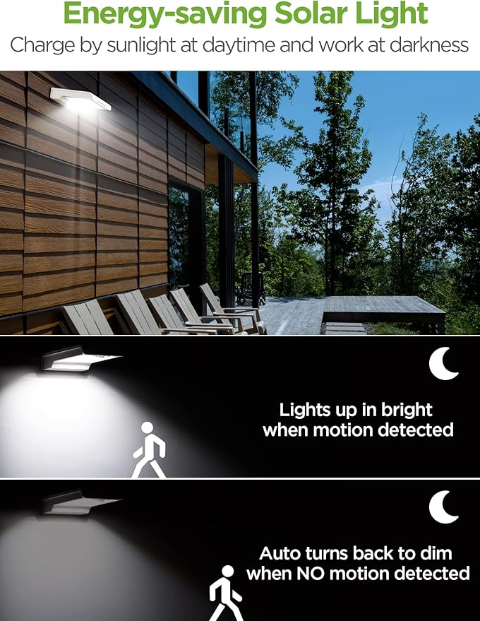 InnoGear 10 Pack of Solar Lights for Outside Waterproof Solar Outdoor Lights Solar Garden Lights for Yard Pathway Landscape Security Lighting Auto On/Off 6 Pcs Spotlight &amp 4 Pcs Gutter Light