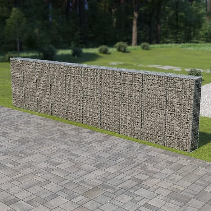 Gabion Basket Galvanized Steel Raised Garden Bed Planter 236inx11.8inx59in for Residential and Commercial Landscape Design