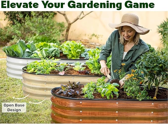 Raised Garden Bed 4×2×1 Ft Galvanized Raised Garden Beds Outdoor Planter Raised Beds for Gardening Vegetables Flowers for VegetableFlower