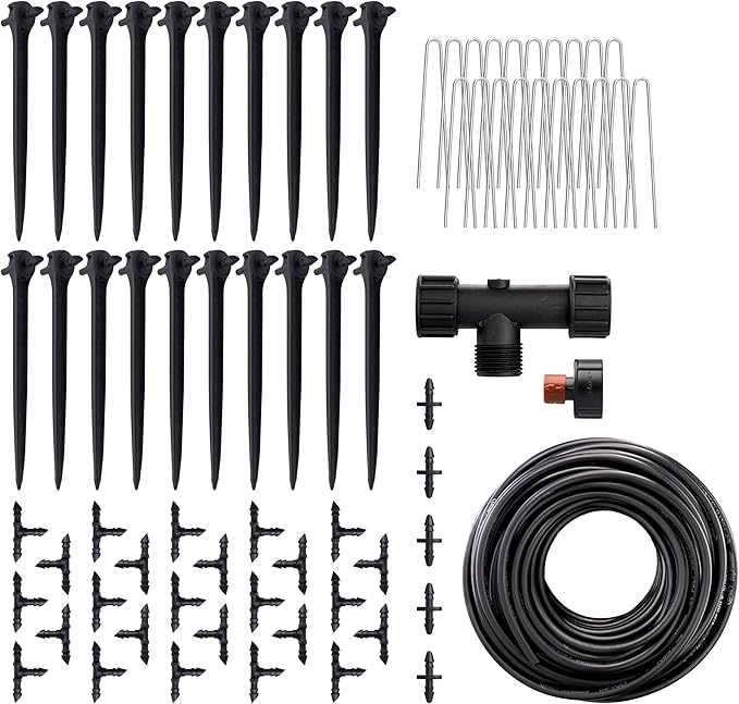 Orbit 91944 Tomato Garden Drip Irrigation System - Complete 10-Plant Watering Kit with Push-Connect Fittings Water-Saving Design for Vegetables &amp Garden Boxes