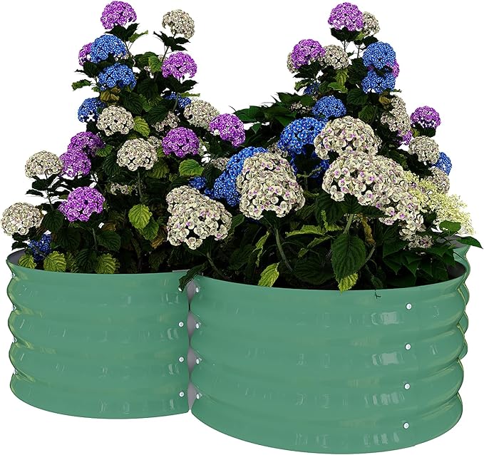 CABIHOME 2-Pack Galvanized Metal Raised Garden Beds 48x48x12 Inch Durable Outdoor Planter Boxes with Open Base for Deep Root Growth Rust-Resistant Ideal for Vegetables Herbs &amp Flowers Patio