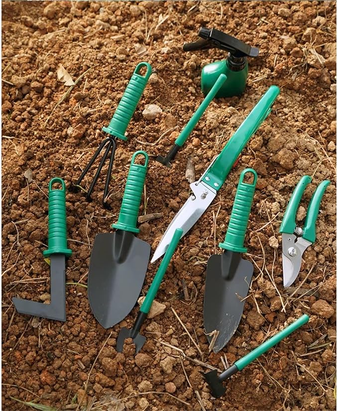 Garden Tool Set Gardening Gift 10 Pieces of Plant Hand Tool Set Suitable for Women and Men Gardeners(Purple10 Piece Set)