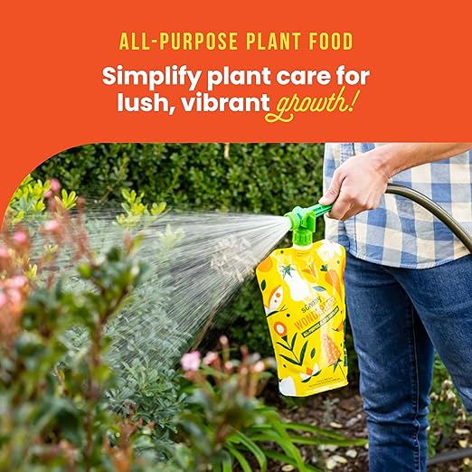 Sunday WonderFert 2 Pack - All-Purpose Liquid Fertilizer - 10-2-6 NPK Outdoor &amp Indoor Fertilizer - for New and Established Flowers Veggies Trees Shrubs &amp Indoor Plants - Covers up to 1600