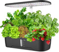 Hydroponics Growing System Indoor Garden12 Pods Indoor Gardening System with LED Grow Light Height Adjustable Plants Germination Kit Hydroponic Planter Fresh Harvest (Black)