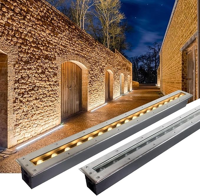 Rectangle Stainless Steel LED Ground Lights IP65 Waterproof AC85-265V Outdoor Buried Landscape Lighting for Garden and Lawn