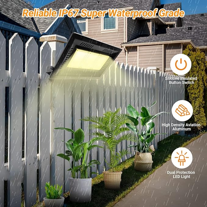 Relassy 450W Waterproof Led Sunlike Full Spectrum Outdoor Grow Light with No Noise Heat Dissipation for Indoor Outdoor Plants Seedling Growing Blooming and Fruiting