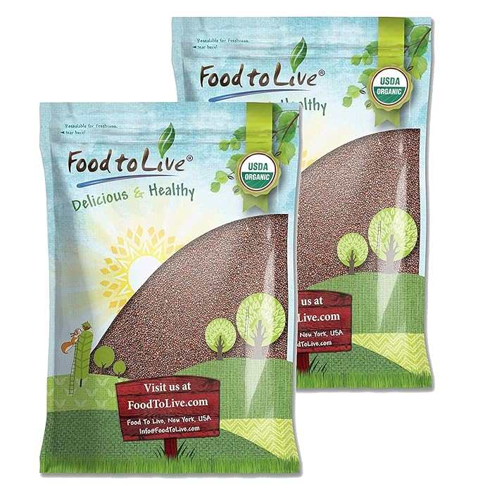Food to Live Organic Broccoli Seeds for Sprouting 18 Pounds – Non-GMO Vegan Kosher Sirtfood Bulk. Rich in Sulforaphane Vitamin C. Grow Sprouts Microgreens for Salads and Sandwiches