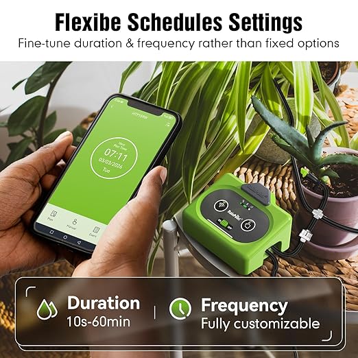 RAINPOINT Direct WiFi Automatic Plant Waterer SystemAPP Control WiFi-Enable Smart Indoor Drip Irrigation KitRechargeable Battery Backup Local Storage Push&ampEmail Notification Water 10-15 Plants