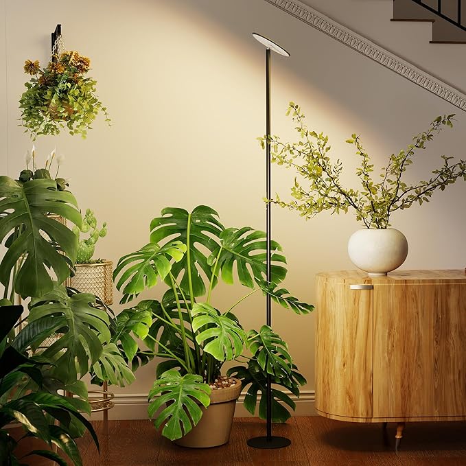 chiphy Grow Lights 85 Full Spectrum Plant Light for Indoor Plants 40W Grow Lamp 10 Dimmable Brightness Height Adjustable Ideal for Large Tall Plants