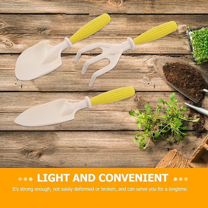 Garden Trowel and Soil Digging Shovel Set with Hand Rake Small Gardening Tool Kit for Soil Loosening and Planting Sturdy Plastic Construction Suitable for Garden Beds