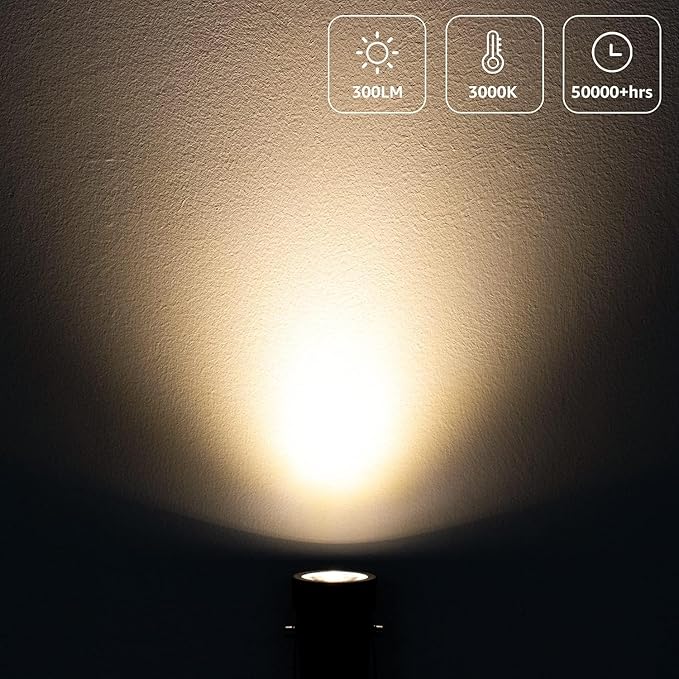 2 Pack LED Plant Spotlight Lamps - Indoor Uplighting for Plants 110V Warm White 5.9FT Cord with Foot Switch - Ideal for Home &amp Garden Decor