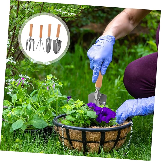 ibasenice 1set Garden Tool Multi-use Gardening Kit Handles Efficient for Soil Excavation and Weeding Compact and Gardening Tools