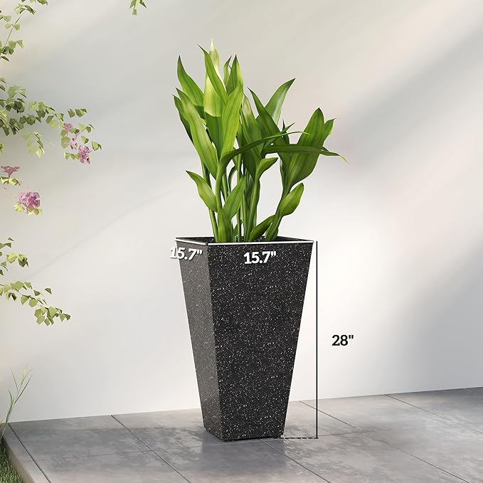 Stackable TaperSet of 3 Flower PotsTall