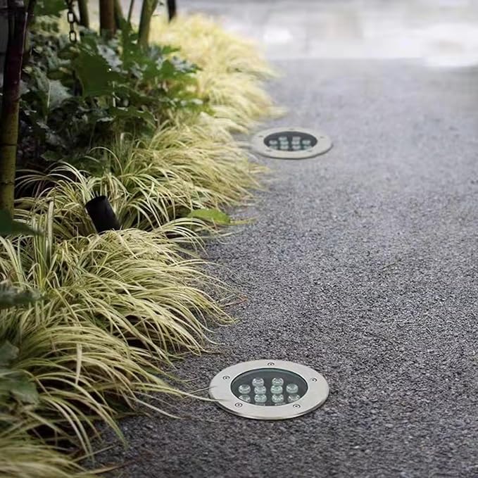 IP66 Waterproof LED Underground Lights - 3W Recessed Garden Lights for Walkway Driveway Deck and Patio - AC85-265V Landscape Lighting (White)