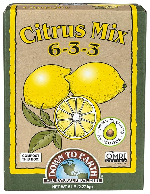 Down To Earth All Natural Fertilizers Citrus Mix 6-3-3 5 lb Box (Pack of 6)