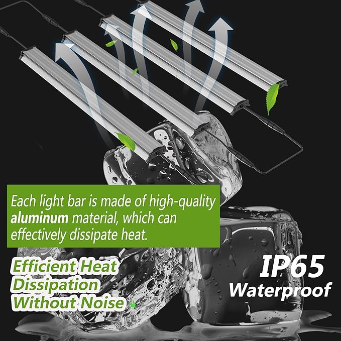 FARMLITE Grow Light Bars Full Spectrum Led Grow Lamps Grow Lights for Indoor Plants Dimmable Daisy Chain for Grow Lights Supplemental Lighting for Grow Tent (240watts)