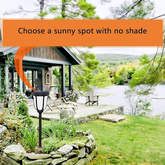 Solar Landscape Spotlight Motion Sensor Outdoor Lights Solar Torch Light with Flashing Flame Waterproof for Porch Garden Patio Yard Garage Pathway Automatic Switch2 PCS