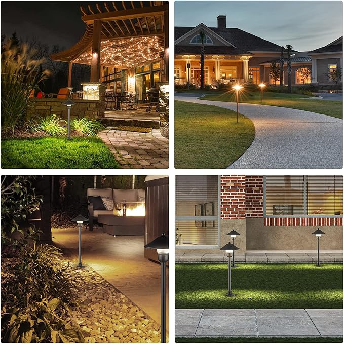 DEWENWILS LED Outdoor Low Voltage Landscape Lights 14W 540LM 3000K 12V Low Voltage LED Landscape Spotlight 3W 150 LM 12V AC/DC Landscape Pathway Lights