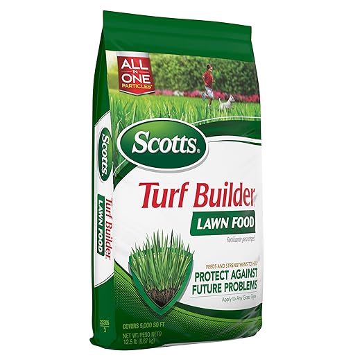 Scotts Turf Builder Lawn Food Fertilizer for All Grass Types 5000 sq. ft. 12.5 lbs. (2-Pack)