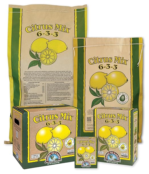 Down To Earth All Natural Fertilizers Organic Citrus Mix - Plant Food for Lemons Limes Oranges and Avocados 6-3-3 50 Lb