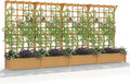Aoxun 144 Raised Garden Bed with Trellis Wood Planter Container with Hanging Roof &amp Garden Boxes for Climbing Plants Flowers Vine (4 piece)