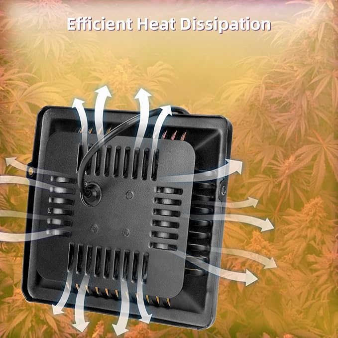 CANAGROW Waterproof Plant Light Outdoor Grow Light Sunlike Full Spectrum LED Grow Lamp Refugium Light for Saltwater Aquarium Without Noise Heating Lamps for Plants Seeding Veg Blooming Fruiting