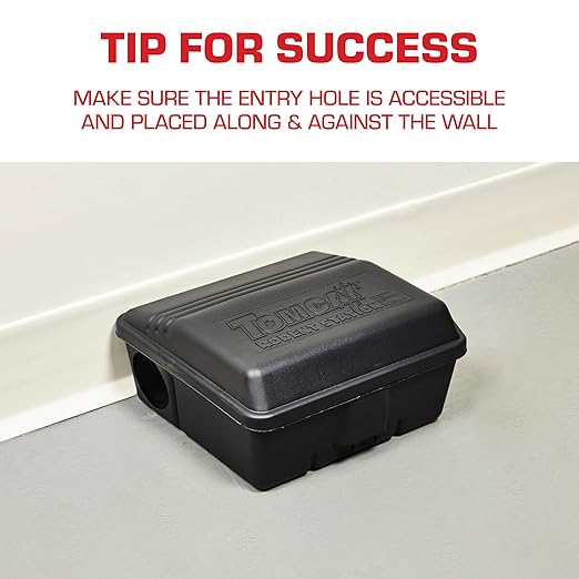 Tomcat Rodent Station Includes 1 Rodent Station with 4 Bait Securing Rods and 1 Security Key - Fits Rat or Mouse Sized Traps (Baits &amp Traps Sold Separately) - Use Indoors or Outdoors (Pack of 5)