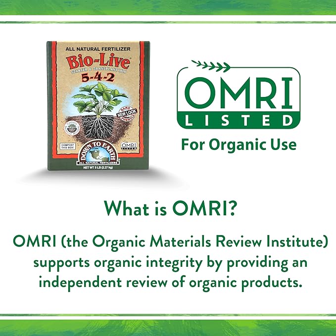 Down to Earth Organic Bio-Live Fertilizer Mix 5-4-2 5 lb
