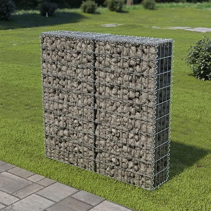 Gabion Basket Cage Galvanized Steel Raised Garden Bed Planter 39.4inx7.87inx39.4in for Vegetables Flower Herb