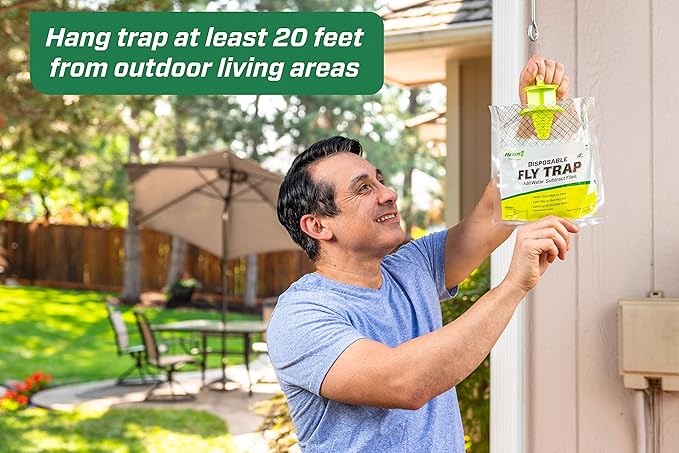 RESCUE! Outdoor Disposable Hanging Fly Trap - 12 Traps