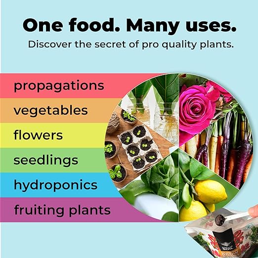 All Purpose Plant Food - Grow Goodies High-Performance Fertilizer Triple 16 NPK + Organic Superfoods and Micronutrients (Roses Vegetables Orchids Tomatoes Gardens 1LB)