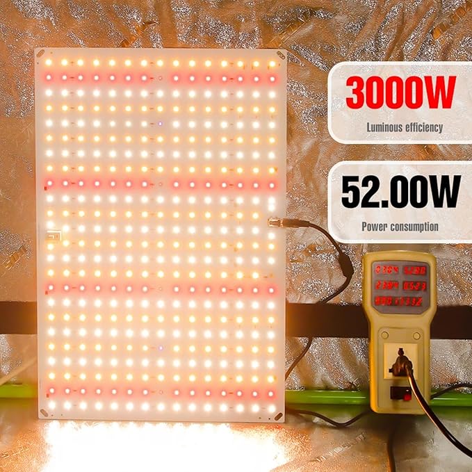 LED Grow Lights 1000W Full Spectrum Grow Light for Indoor Plants LEDs Growing Lamp Ultrathin Panel Phytolamp for Plants Seeding Veg &amp Bloom High PPFD360 LEDs